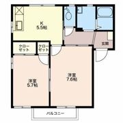 フレグランスモリ Bの間取り画像