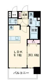 プレサンス桜川グロワールの間取り画像