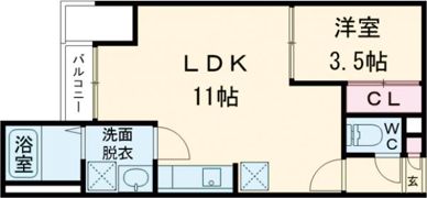 GRANDTIC 坪井の間取り画像
