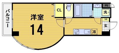 エリーフラッツ桂南の間取り画像