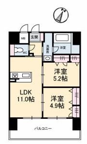 シャーメゾンステージ碧・湯田の間取り画像