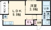 ベレーザ南万代の間取り画像
