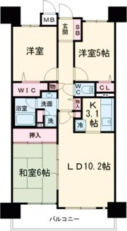 ダイアパレス三宮エスタシオの間取り画像