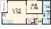 ベレーザ南万代の間取り画像