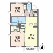 ベレオガーデンズ久留米Ⅱの間取り画像