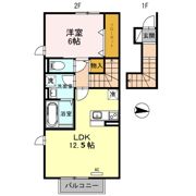 メゾンフルール トモ A棟の間取り画像
