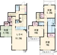 BLOOMING MAISON青梅市新町5号棟の間取り画像