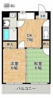 アーバン楠本Ⅱの間取り画像