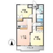 ブランドリー Kの間取り画像