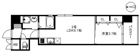 Modern Palazzo 姪浜Northの間取り画像