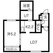 ヴェルテュ南平岸の間取り画像