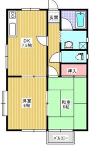 原コーポの間取り画像
