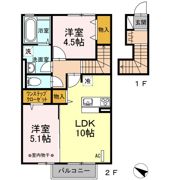ソレイユ福原 Aの間取り画像