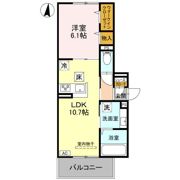 GRAMM六地蔵C棟の間取り画像