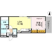 GRAMM六地蔵C棟の間取り画像