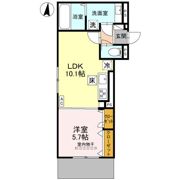 GRAMM六地蔵B棟の間取り画像