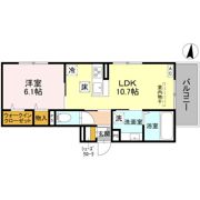 GRAMM六地蔵B棟の間取り画像