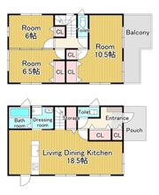 RK HOUSE A棟【米軍向け】の間取り画像