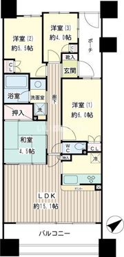 ヨコハマオールパークス二街区の間取り画像