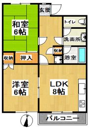 メゾン藤ヶ丘の間取り画像