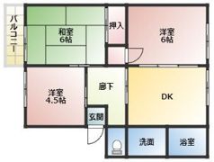 スカイコーポの間取り画像