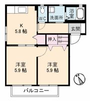 サンハイツ D棟の間取り画像