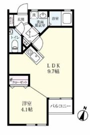 プレミアムアイランド若楠 Dの間取り画像