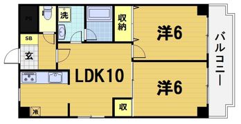 第43長栄大晋メゾネ西院ノ森の間取り画像