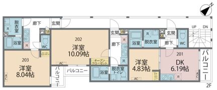 カインドネス小田急相模原Westの間取り画像