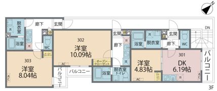 カインドネス小田急相模原Westの間取り画像