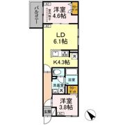 (仮)D-ROOM白鳥4丁目の間取り画像