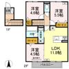 駅西Ⅲの間取り画像