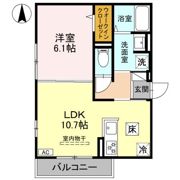 GRAMM御陵荒木Bの間取り画像
