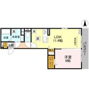 GRAMM御陵荒木Bの間取り画像