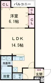 フジパレス堺大浜中町Ⅴ番館の間取り画像