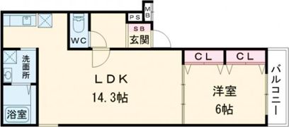 フジパレス堺大浜中町Ⅴ番館の間取り画像