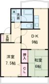 ボヌール弐番館の間取り画像