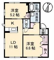 シャーメゾンヤナイBの間取り画像