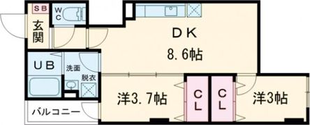 D porta garboの間取り画像