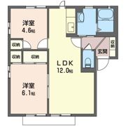 ミモザ守谷Bの間取り画像