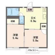 フラットM Bの間取り画像