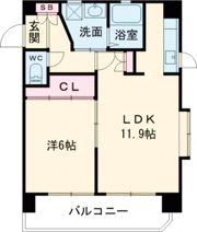 セルジュ水前寺公園の間取り画像