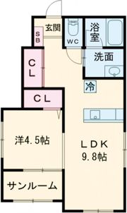 Lieto吉尾 Aの間取り画像