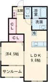 吉尾町アパートCの間取り画像
