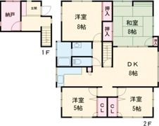 亀田緑町3丁目貸家の間取り画像