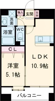 LIBTH新町の間取り画像