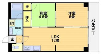 シャトーウメダの間取り画像