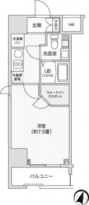 レジディア笹塚Ⅱの間取り画像