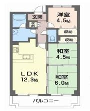 ヒュースー丘弐番館の間取り画像
