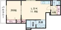 クリエオーレ稲田本町の間取り画像